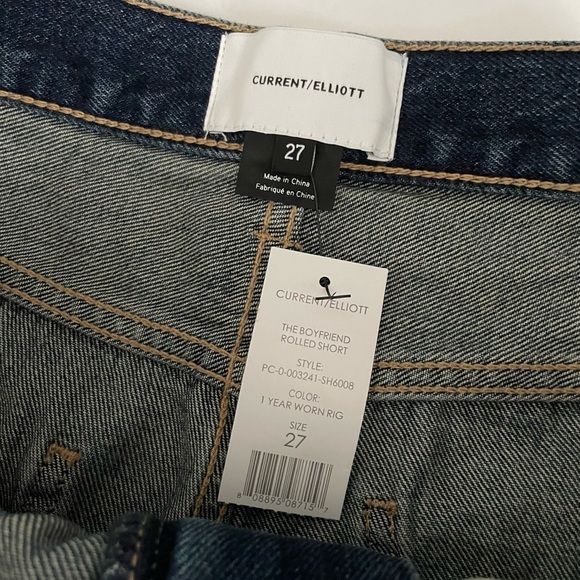 CURRENT/ELLIOTT THE BOYFRIEND ROLLED SHORT PC-0-003241-SH6008 1 YEAR WORN 27 - Picture 2 of 9